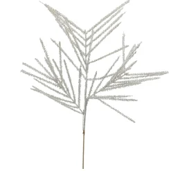 27" White Glittered Wispy Wheat Artificial Christmas Spray