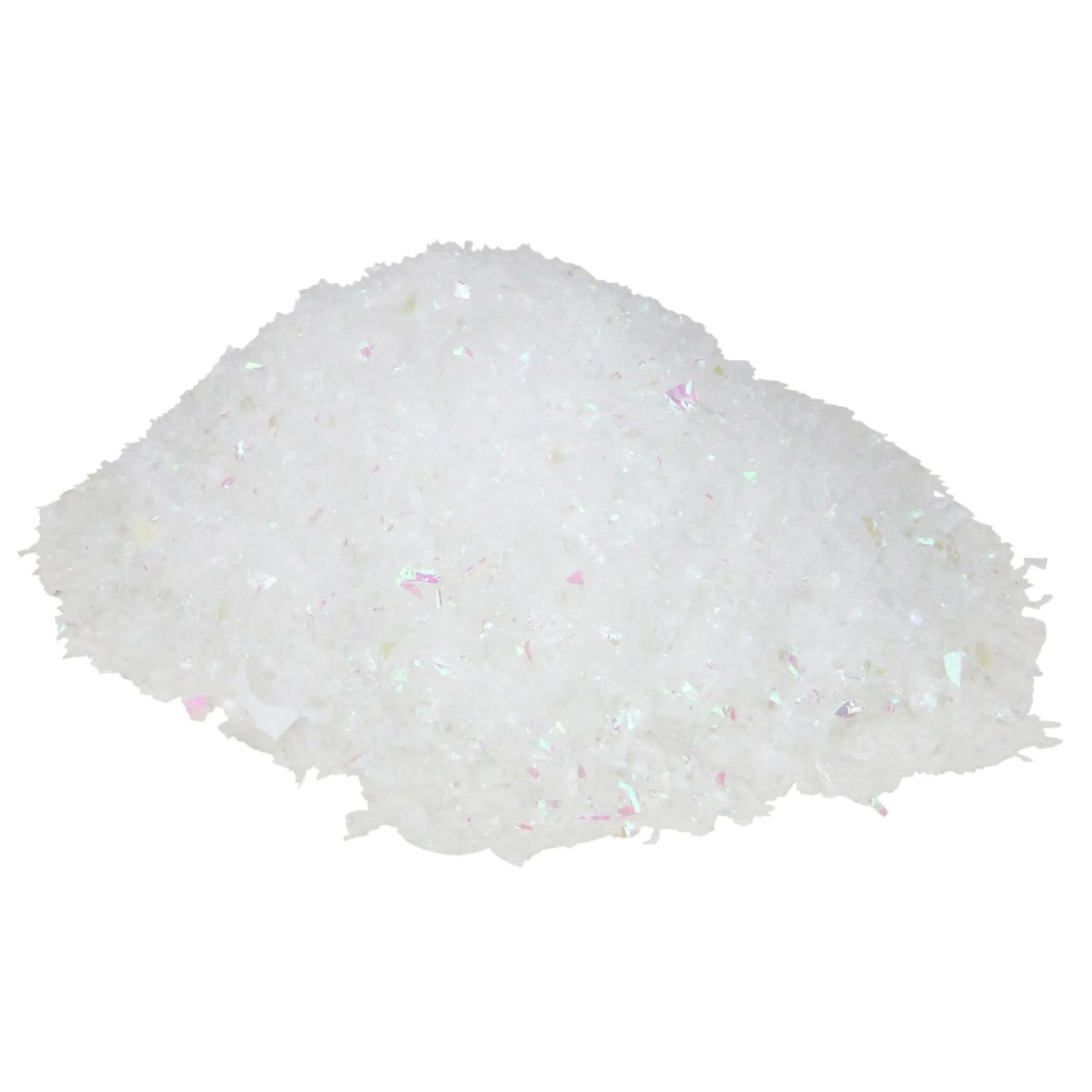White Iridescent Artificial Powder Snow Twinkle Flakes For Christmas Decorating 2 Oz