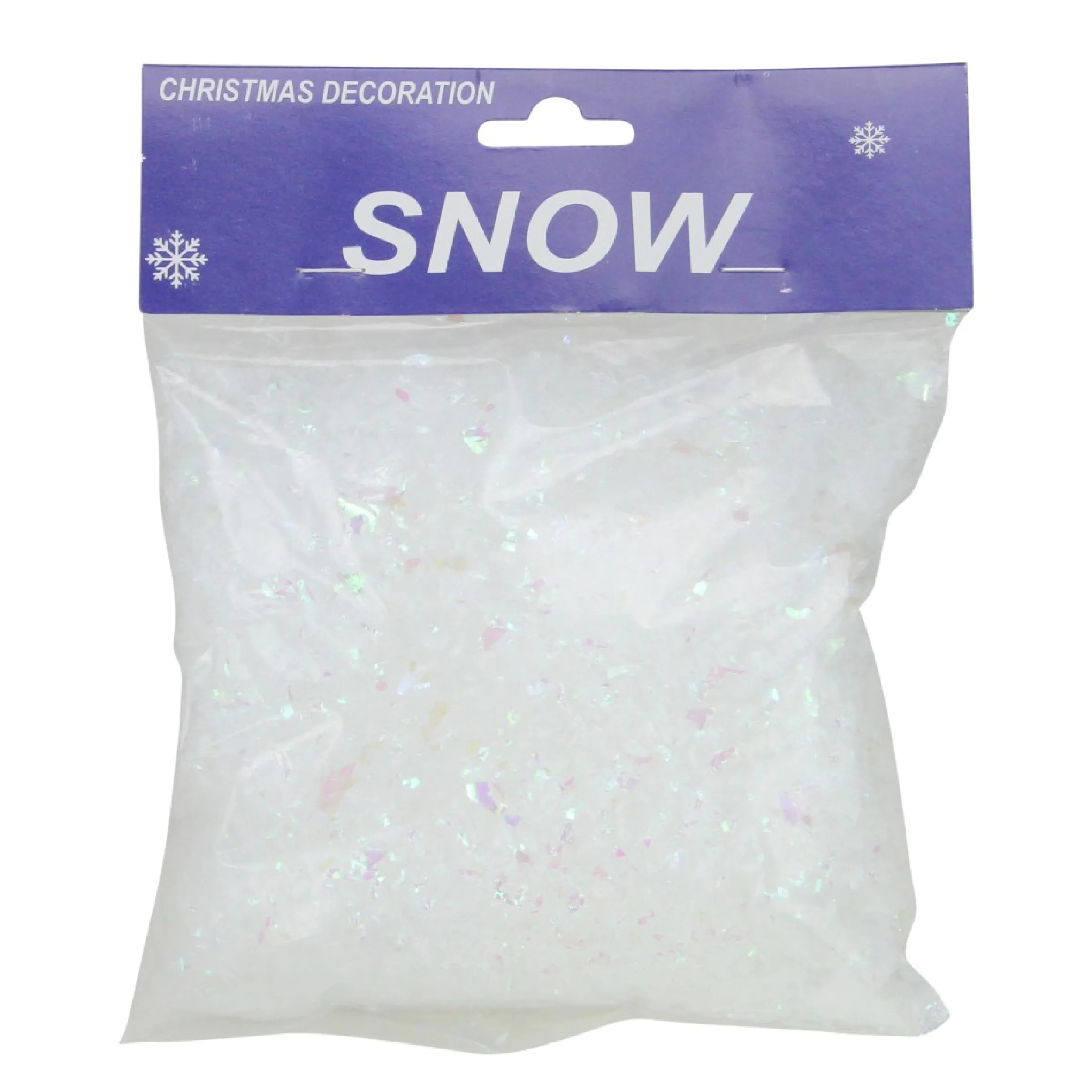 White Iridescent Artificial Powder Snow Twinkle Flakes For Christmas Decorating 2 Oz