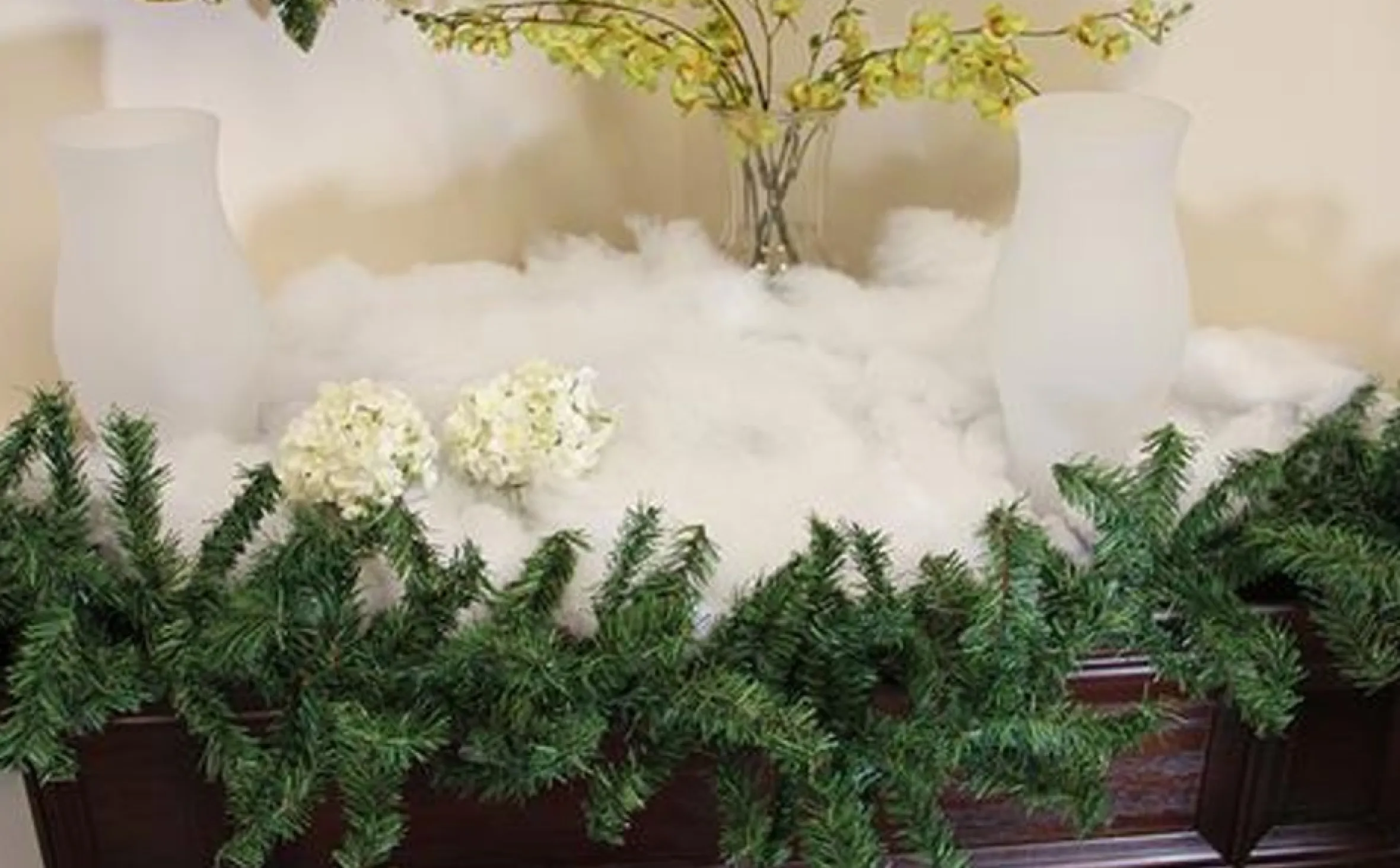 White Iridescent Soft Fluff Craft Pull Snow Christmas Decor