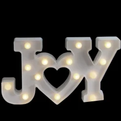 12.75" White "Joy" Led Christmas Marquee Wall Sign