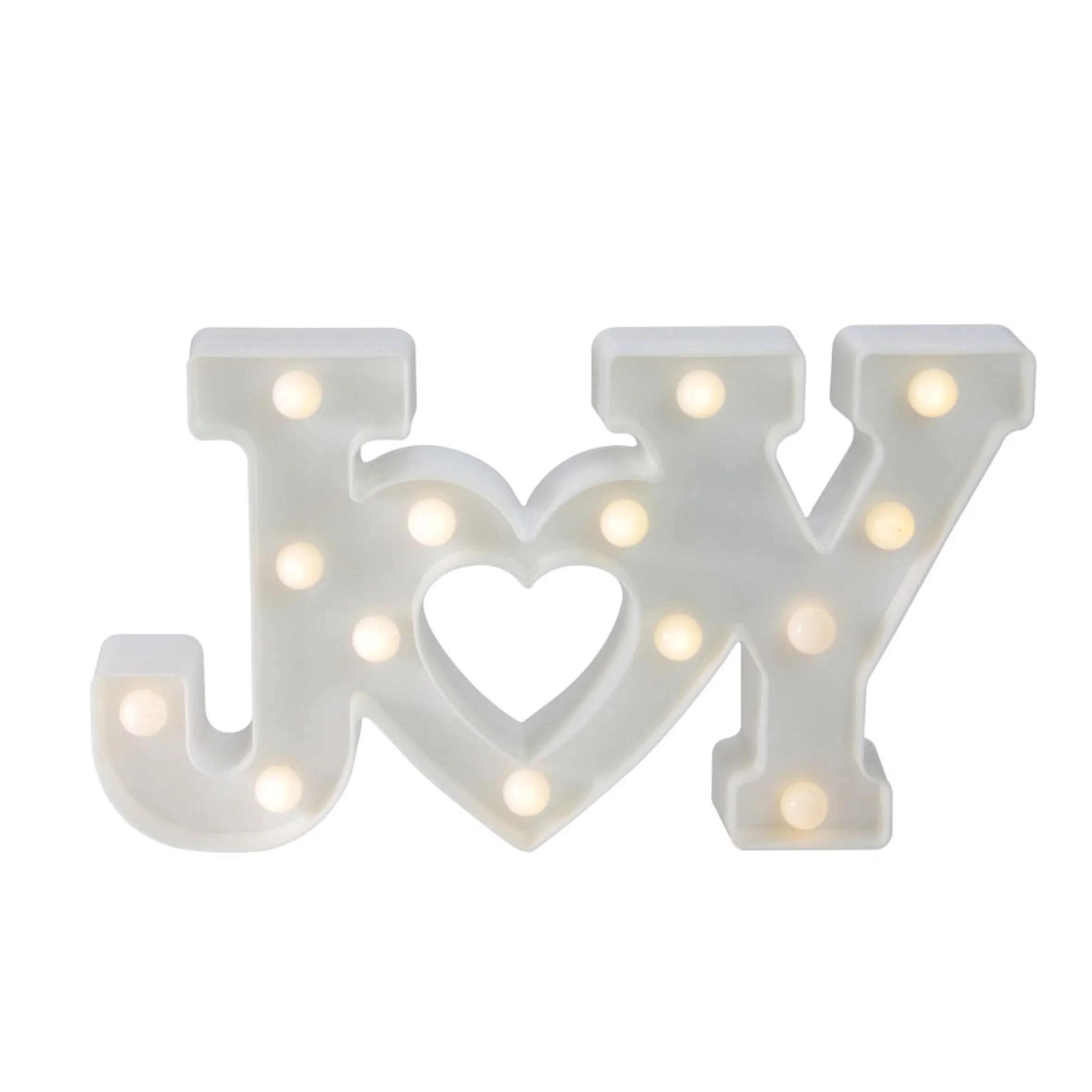 12.75" White "Joy" Led Christmas Marquee Wall Sign