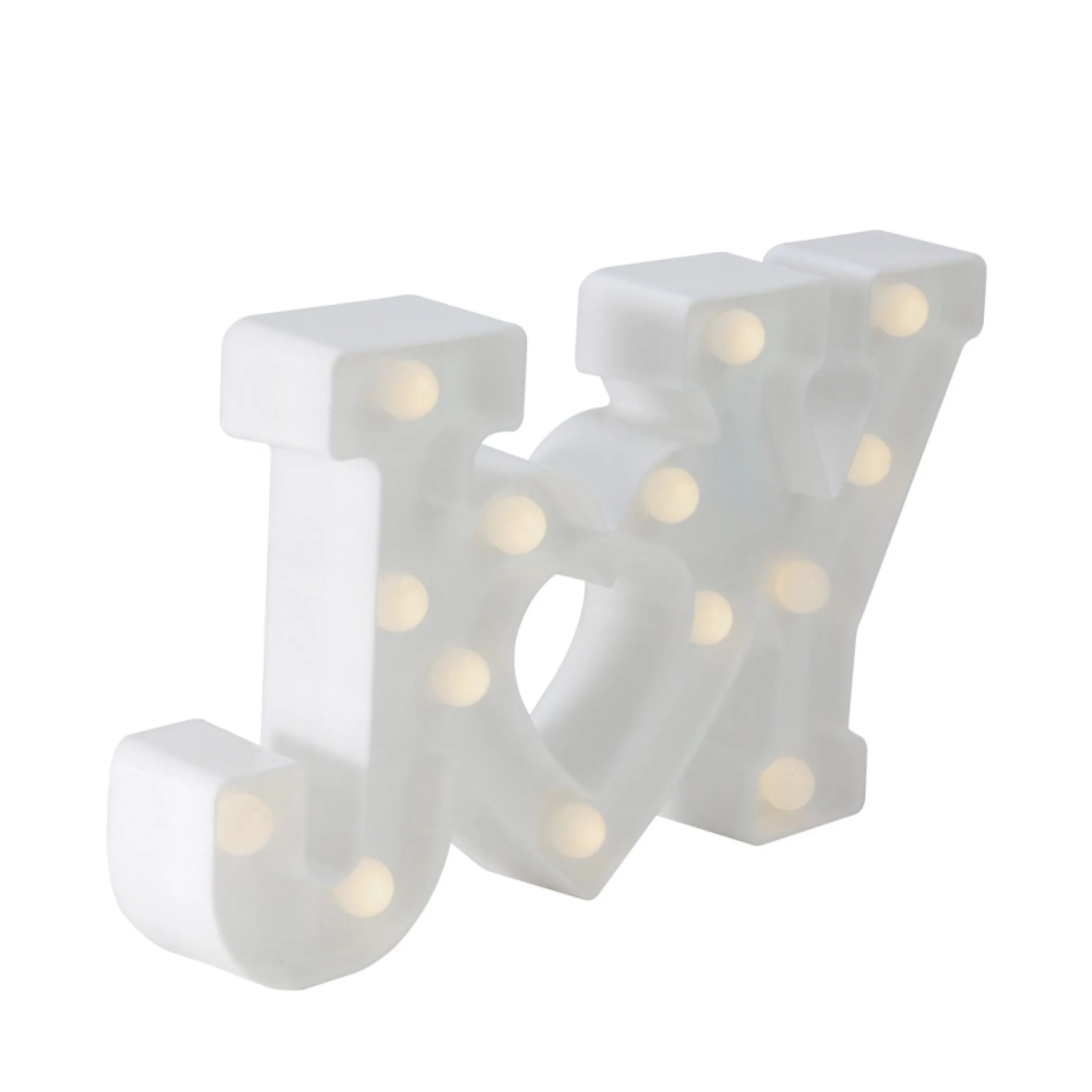 12.75" White "Joy" Led Christmas Marquee Wall Sign