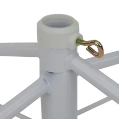 White Metal Rolling Christmas Tree Stand For 6.5'-7.5' Artificial Trees