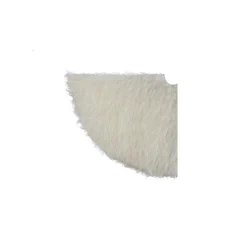 64" White Plush Round Christmas Tree Skirt