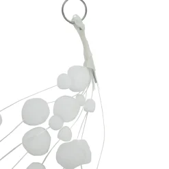 4' White Plush Snowball Christmas Garland