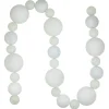 6' White Shatterproof Ball 3-Finish Christmas Garland