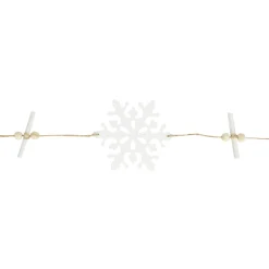 4' White Snowflakes On Jute Rope Hanging Christmas Garland