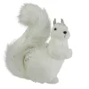 9" White Squirrel With Silver Gems Christmas Tabletop Decoration