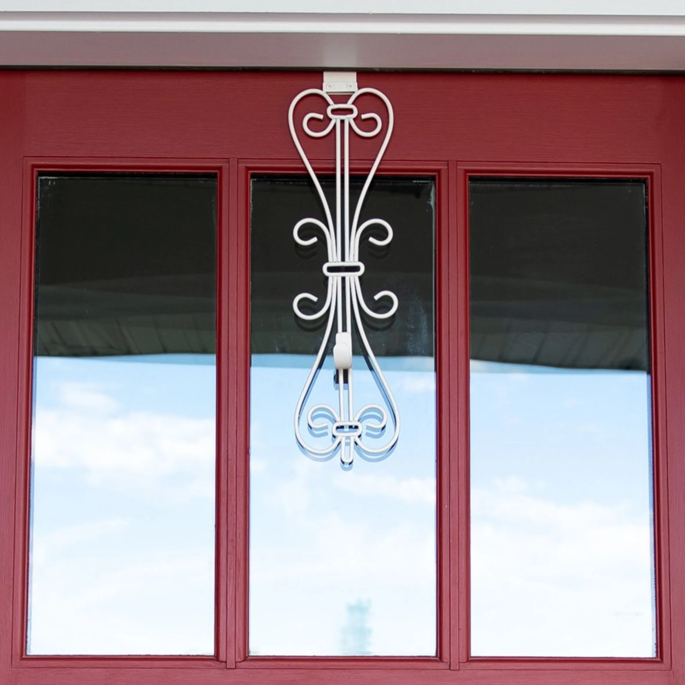 19.5" White Unique Adjustable Christmas Wreath Hanger