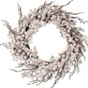 White Winter Berry Artificial Christmas Wreath, 26-Inch, Unlit