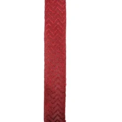 Wine Red Glitter Chevron Wired Christmas Craft Ribbon 2.5" X 10 Yards