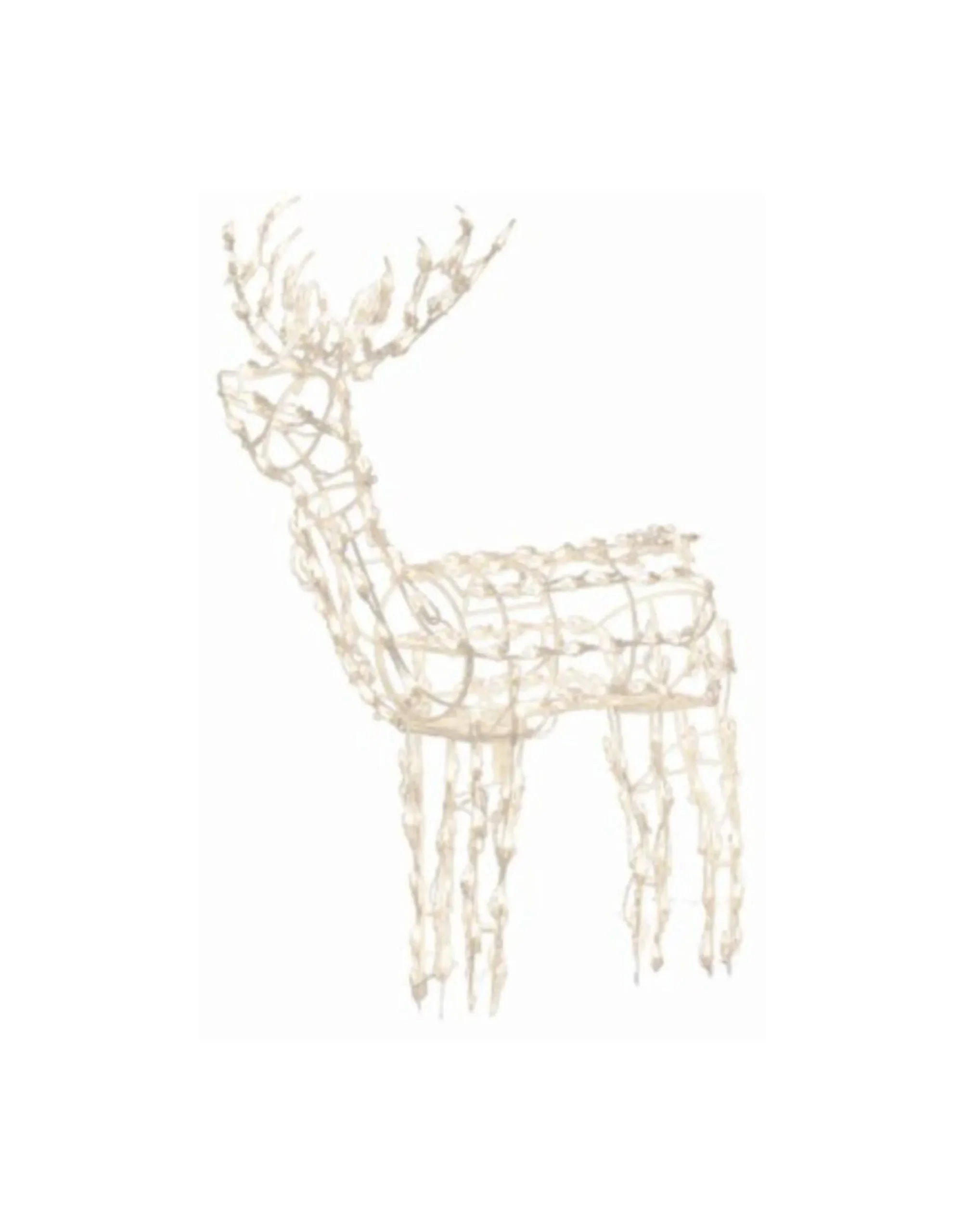 48" Winter Frost White Led Standing Buck Christmas Yard Decoration