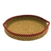 18" Woven Merry And Bright Round Decorative Christmas Tray