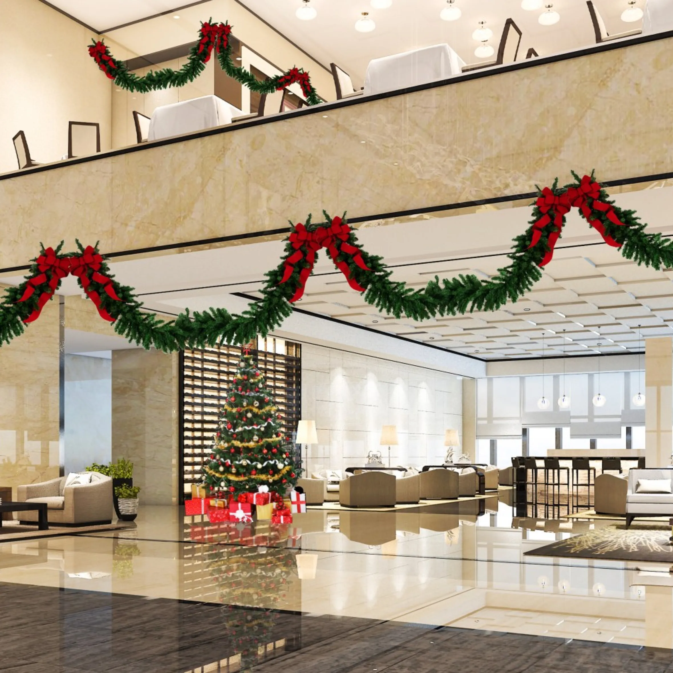 50' X 14" Balsam Pine Artificial Christmas Garland, Unlit