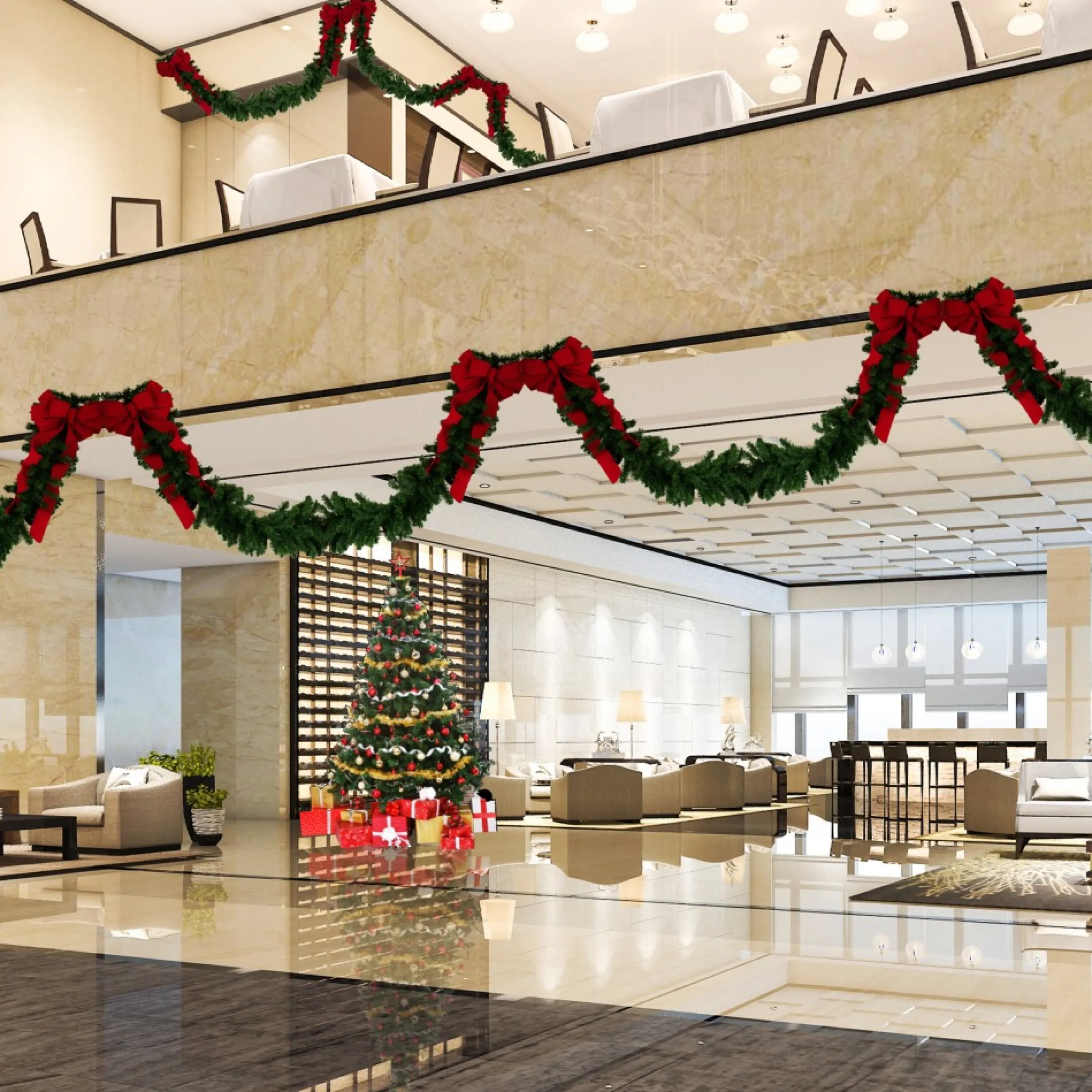 50' X 12" Balsam Pine Artificial Christmas Garland, Unlit