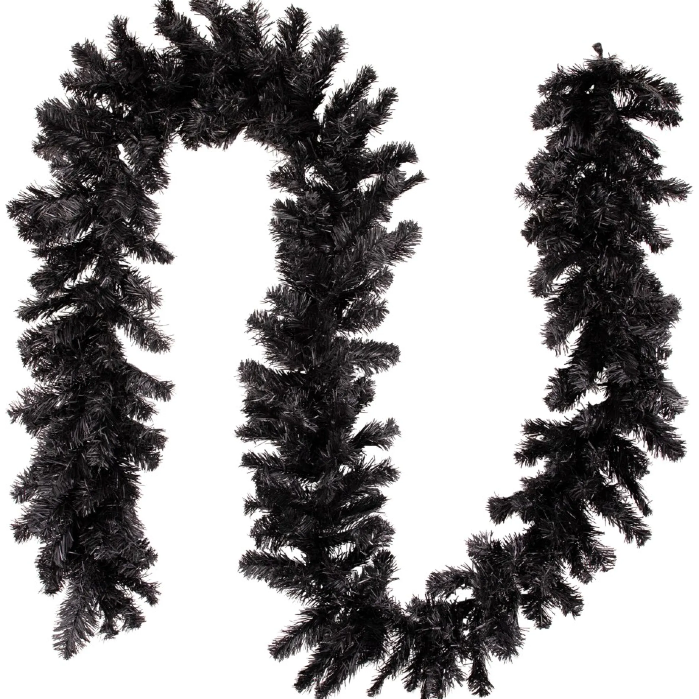 9' X 10" Black Colorado Spruce Artificial Halloween Garland - Unlit
