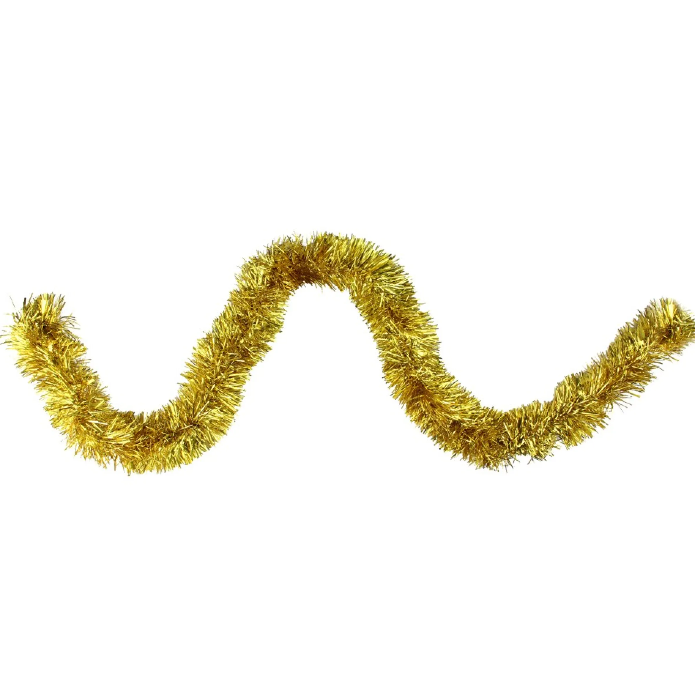 50' X 2.5" Deep Gold Christmas Foil Tinsel Garland - Unlit