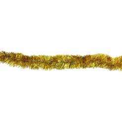 50' X 2.5" Deep Gold Christmas Foil Tinsel Garland - Unlit
