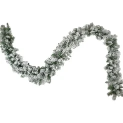 9' X 10" Flocked Madison Pine Artificial Christmas Garland, Unlit