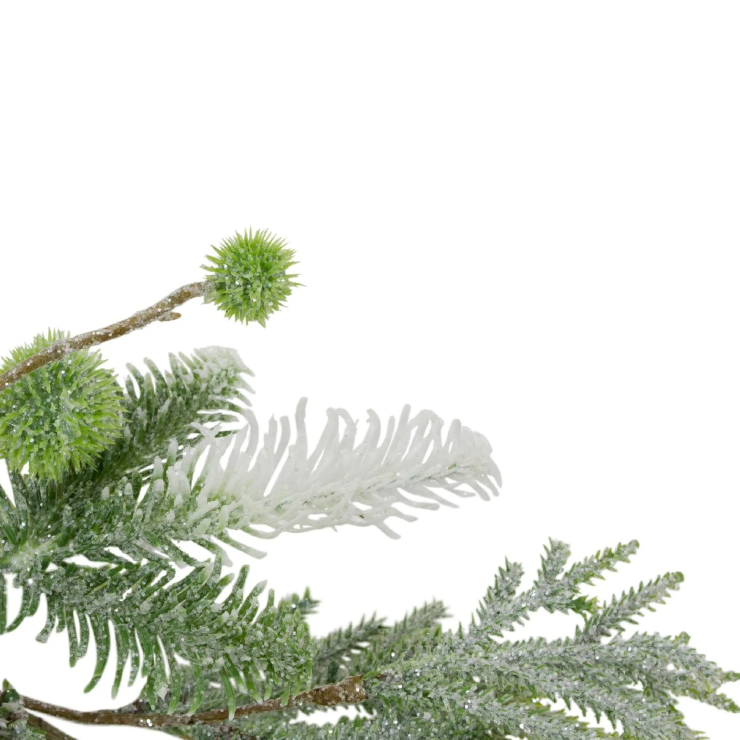 5' X 10" Frosted Pine And Pine Cone Christmas Garland - Unlit