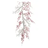 5' X 19" Frosted Red And Brown Berry Twig Artificial Christmas Garland