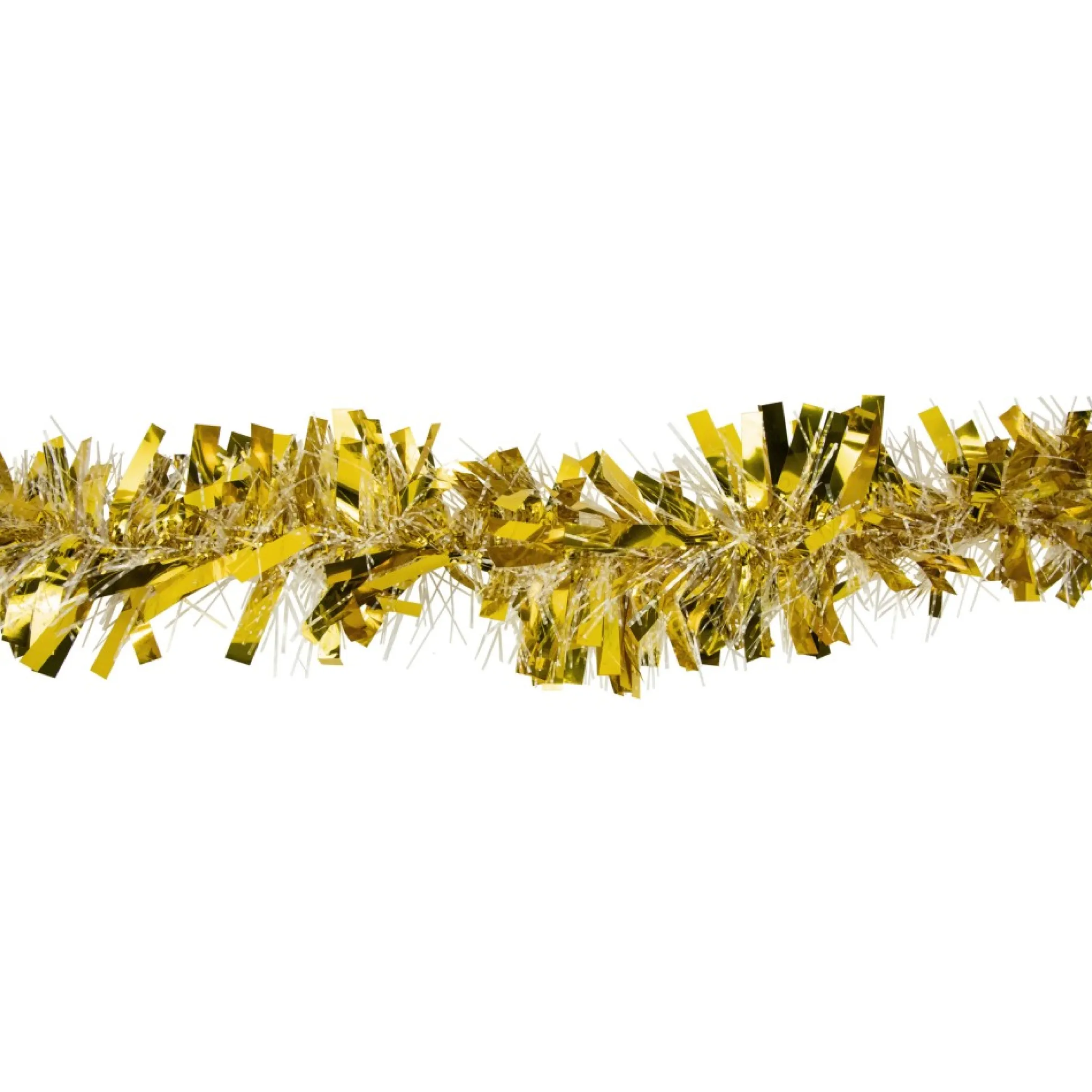 50' X 4' Gold And Snowblush Wide Cut Tinsel Christmas Garland - Unlit