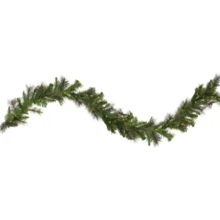 9' X 12" Green Pre-Lit Canyon Pine Artificial Christmas Garland - Clear Lights