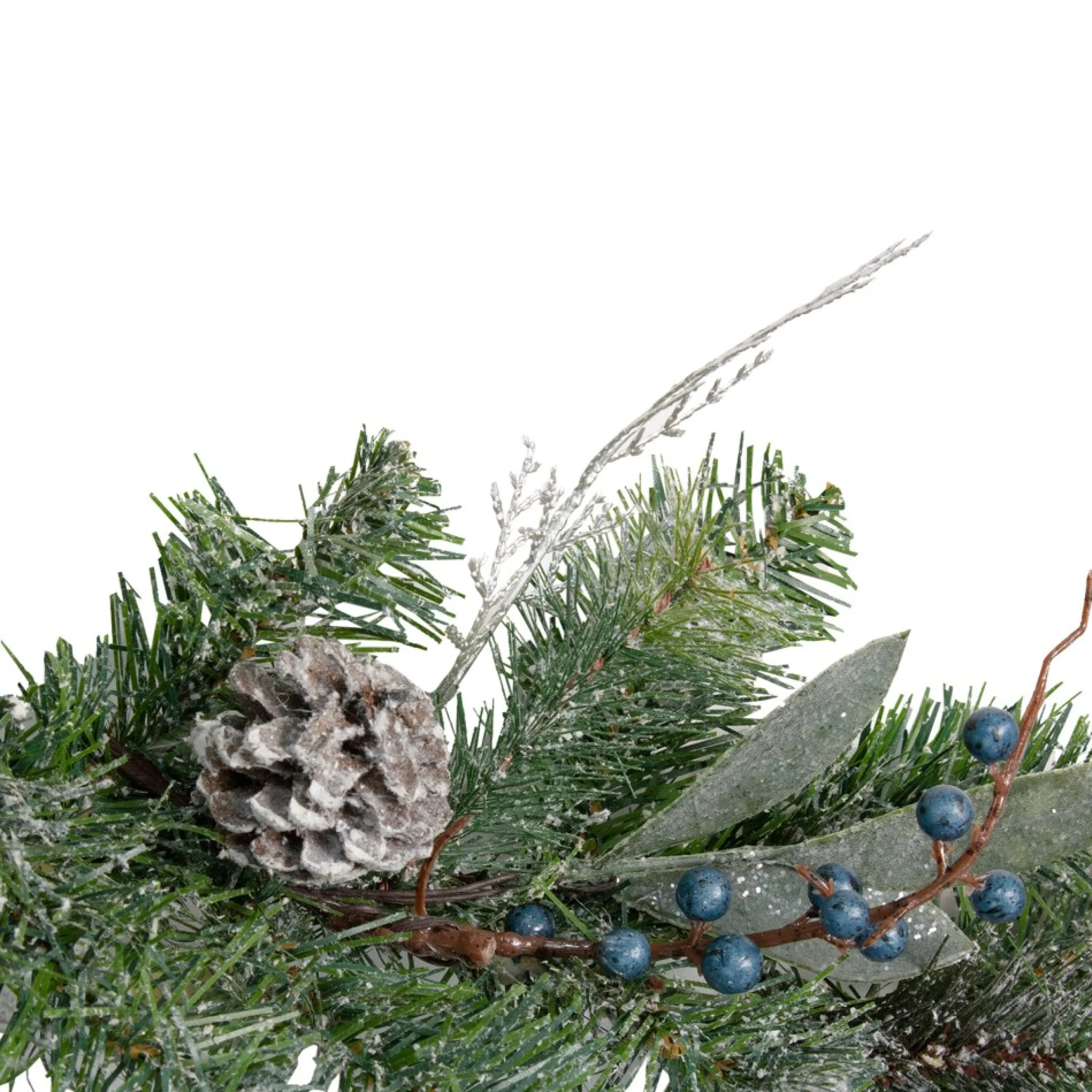 6' X 10" Mixed Pine And Blueberries Artificial Christmas Garland - Unlit