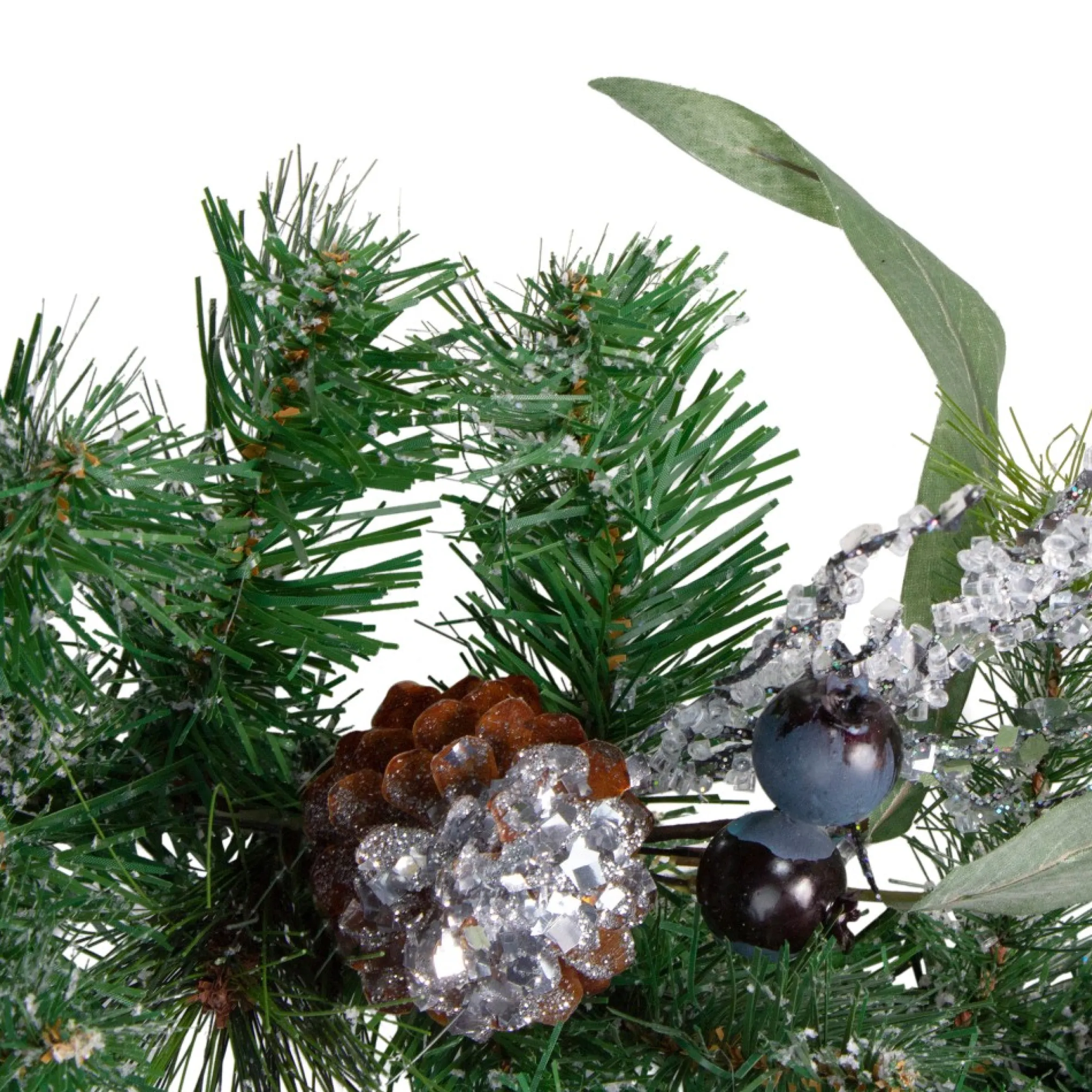 6' X 12" Pine And Blueberries Artificial Christmas Garland - Unlit