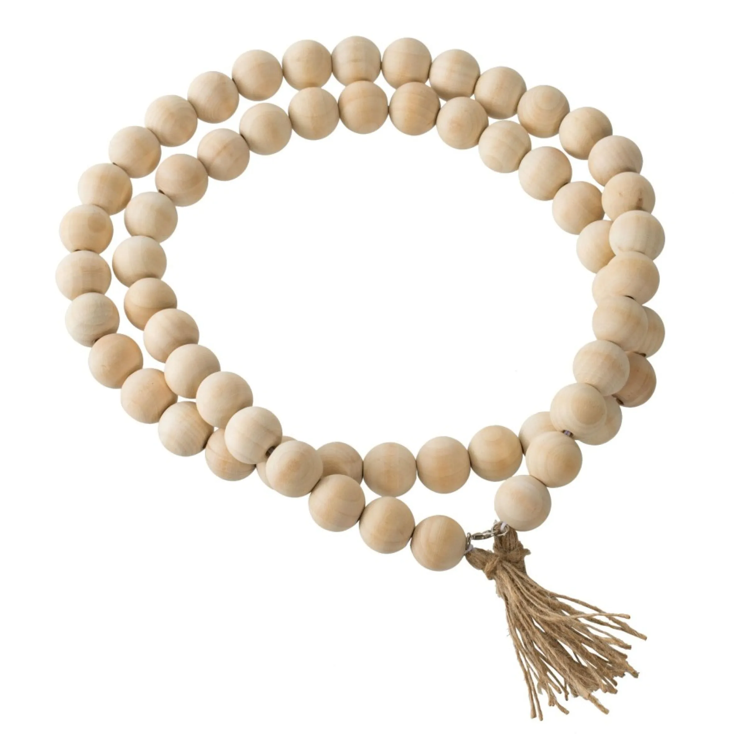 3.4' X 1.6" Pine Sphere Beads With Tassels Artificial Garland - Unlit