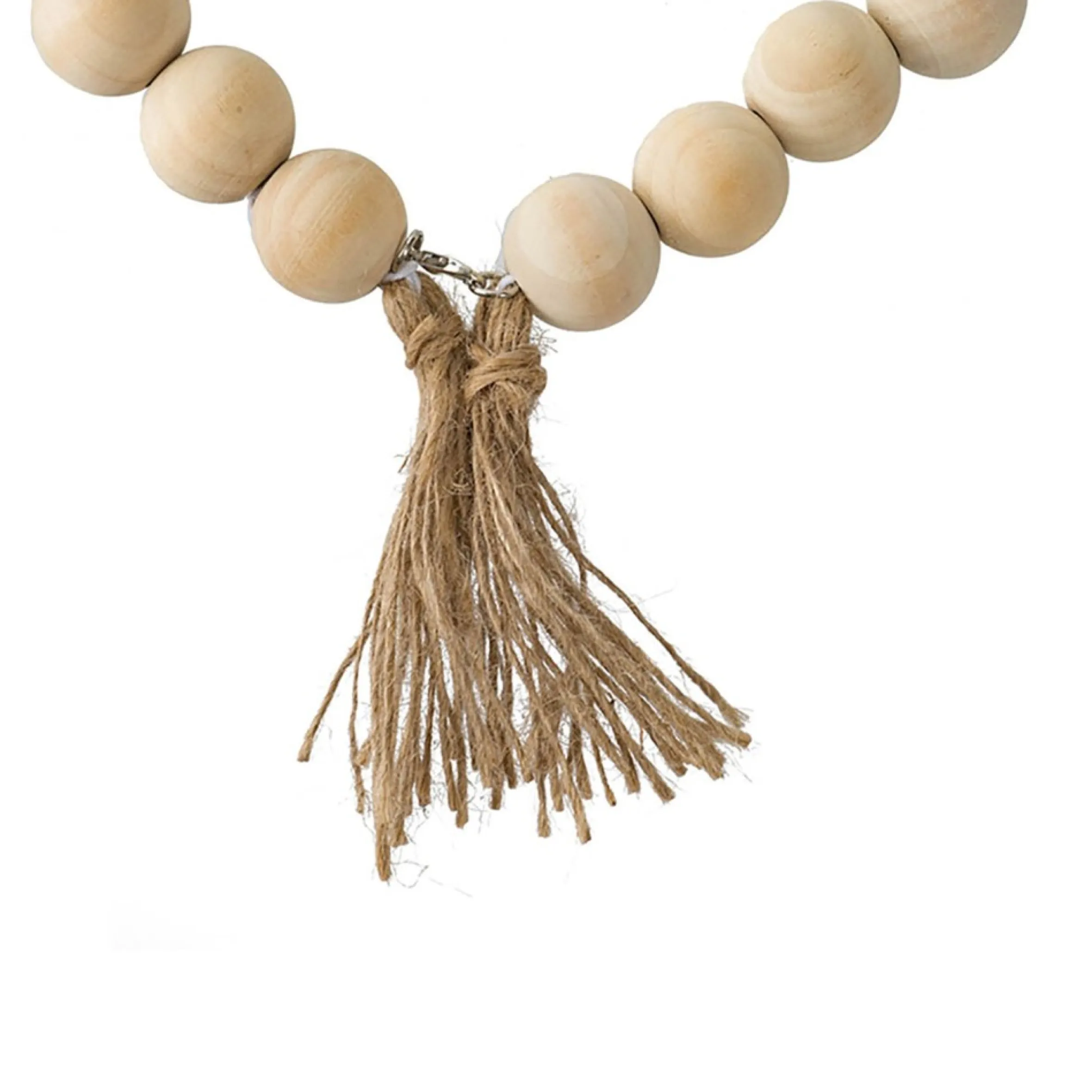 3.4' X 1.6" Pine Sphere Beads With Tassels Artificial Garland - Unlit