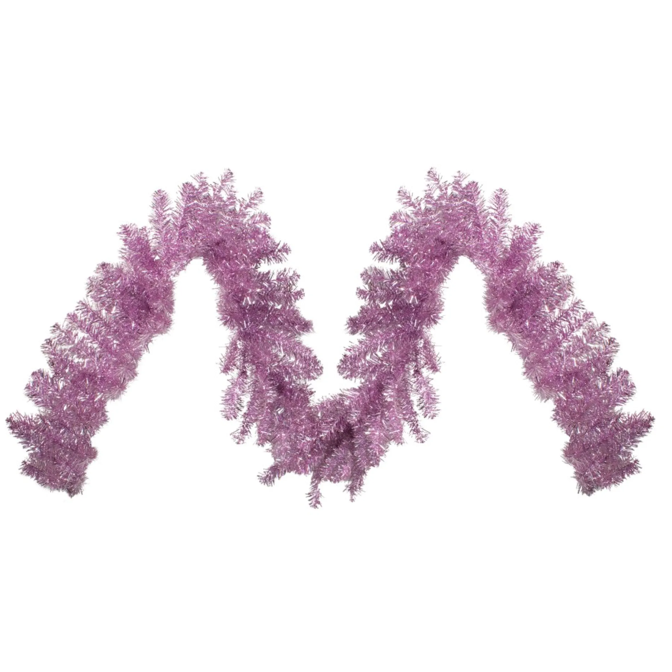 9' X 12" Pink Artificial Christmas Garland, Unlit