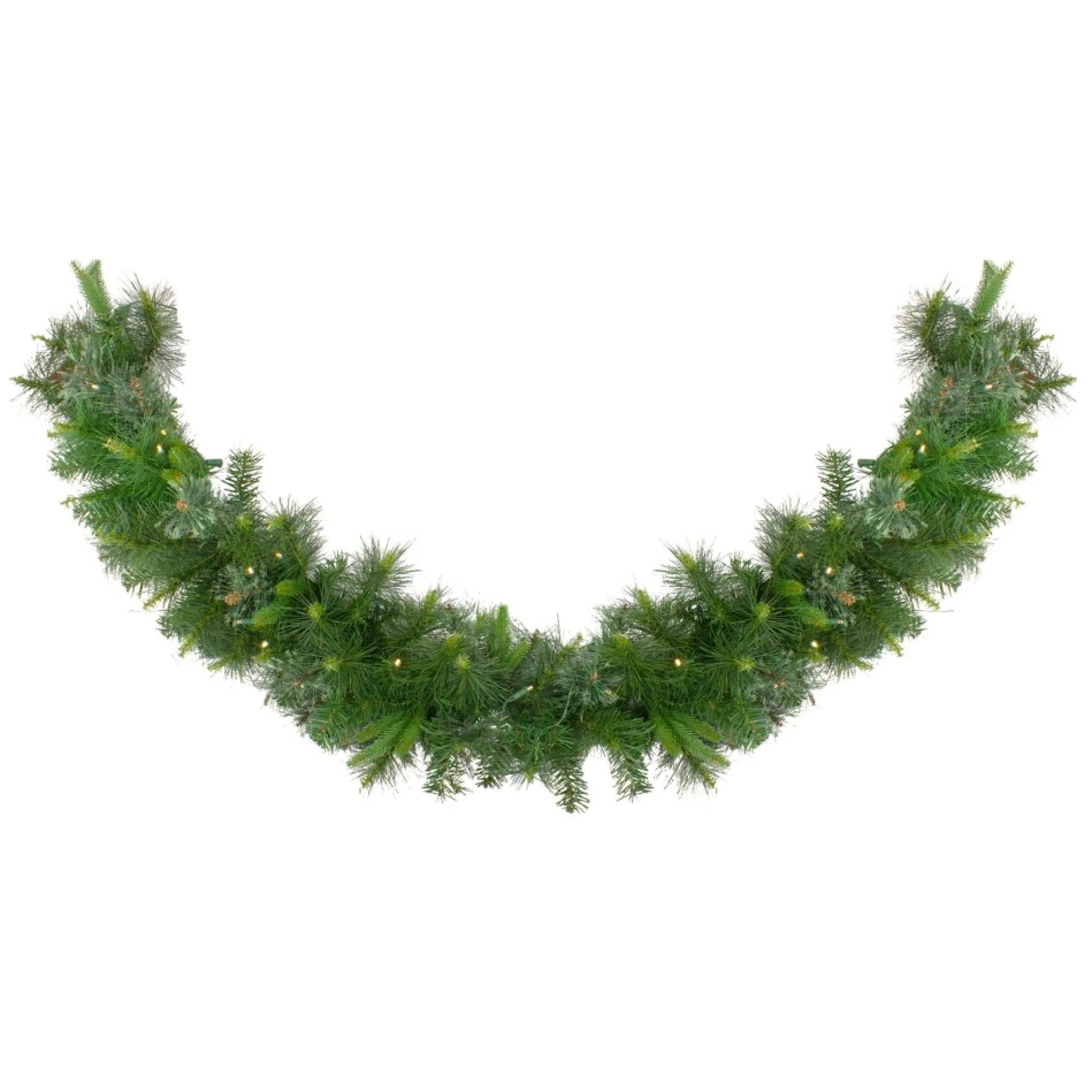 6' X 14" Pre-Lit Ashcroft Cashmere Pine Artificial Christmas Garland - Warm White Led Lights