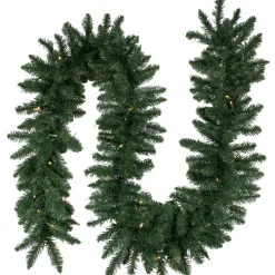 9' X 12" Pre-Lit Buffalo Fir Artificial Christmas Garland - Warm White Led Lights
