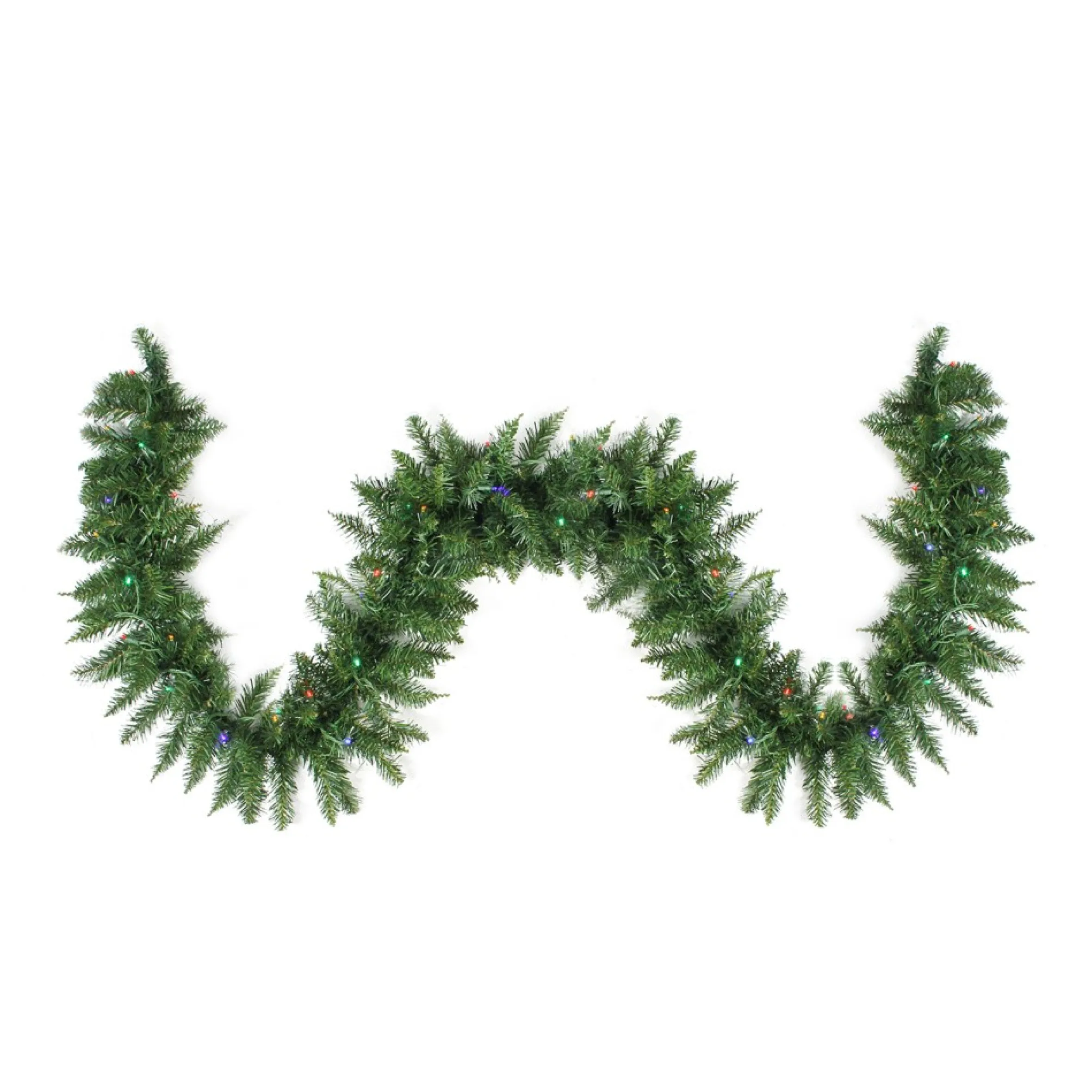 9' X 12" Pre-Lit Buffalo Fir Artificial Christmas Garland - Multi Led Lights
