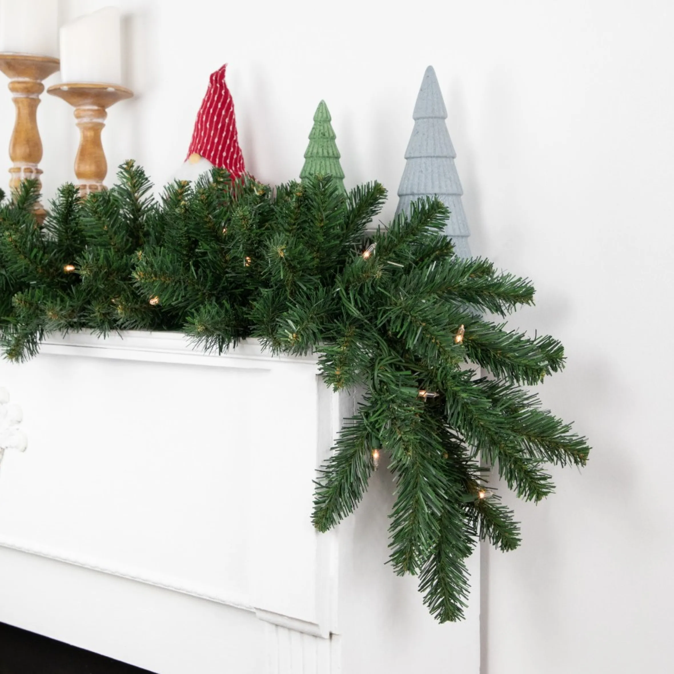 9' X 12" Pre-Lit Buffalo Fir Artificial Christmas Garland - Clear Lights