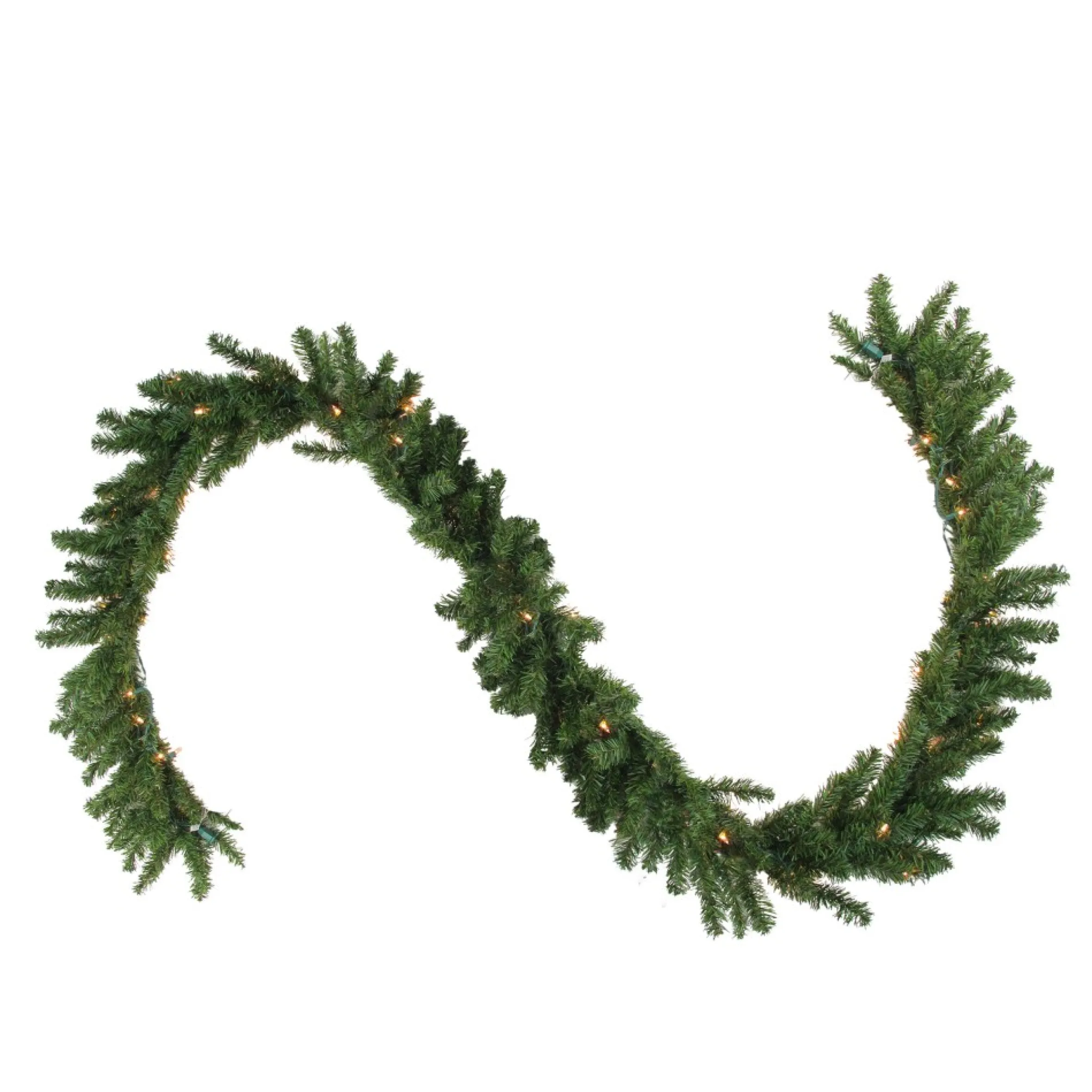 9' X 14" Pre-Lit Canadian Pine Artificial Christmas Garland, Clear Lights