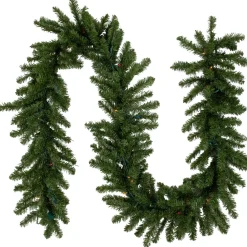 9' X 12" Pre-Lit Canadian Pine Artificial Christmas Garland, Multicolor Lights
