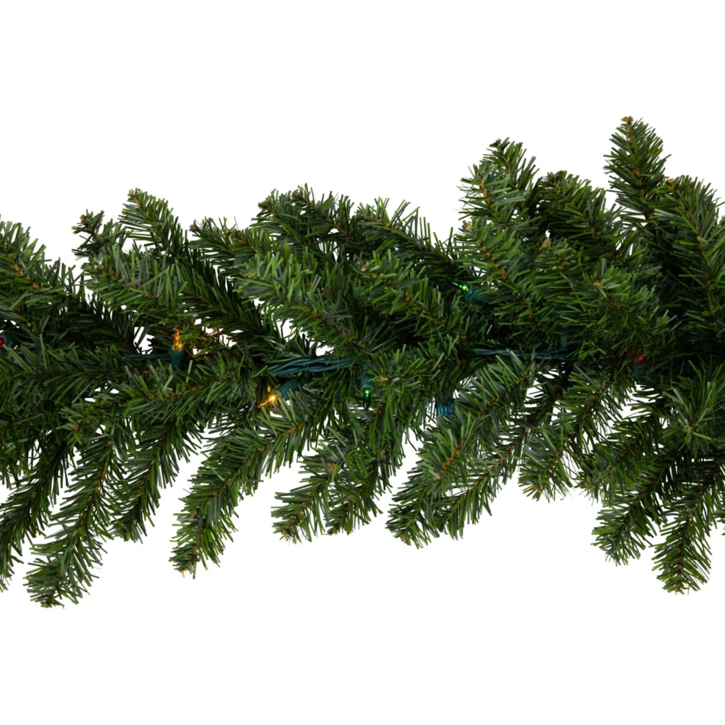 9' X 12" Pre-Lit Canadian Pine Artificial Christmas Garland, Multicolor Lights