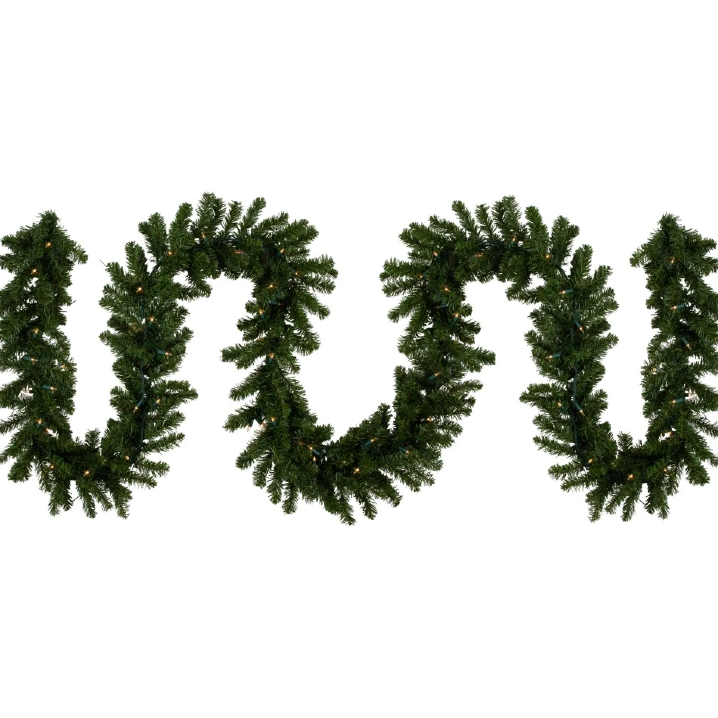 50' X 10" Pre-Lit Canadian Pine Commercial Artificial Christmas Garland, Clear Lights