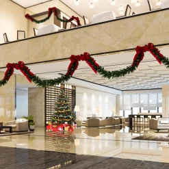 50' X 10" Pre-Lit Canadian Pine Commercial Artificial Christmas Garland, Clear Lights