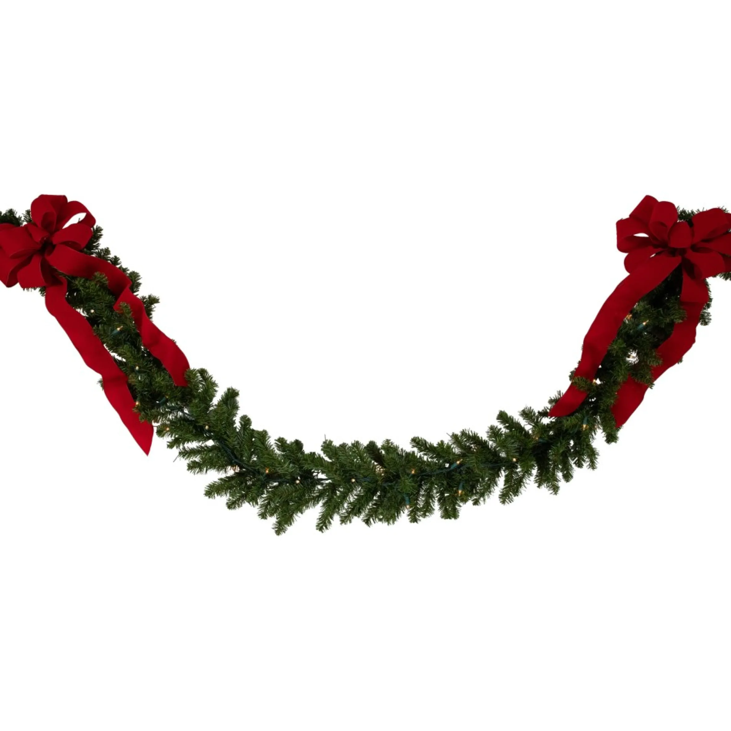 50' X 10" Pre-Lit Canadian Pine Commercial Artificial Christmas Garland, Clear Lights