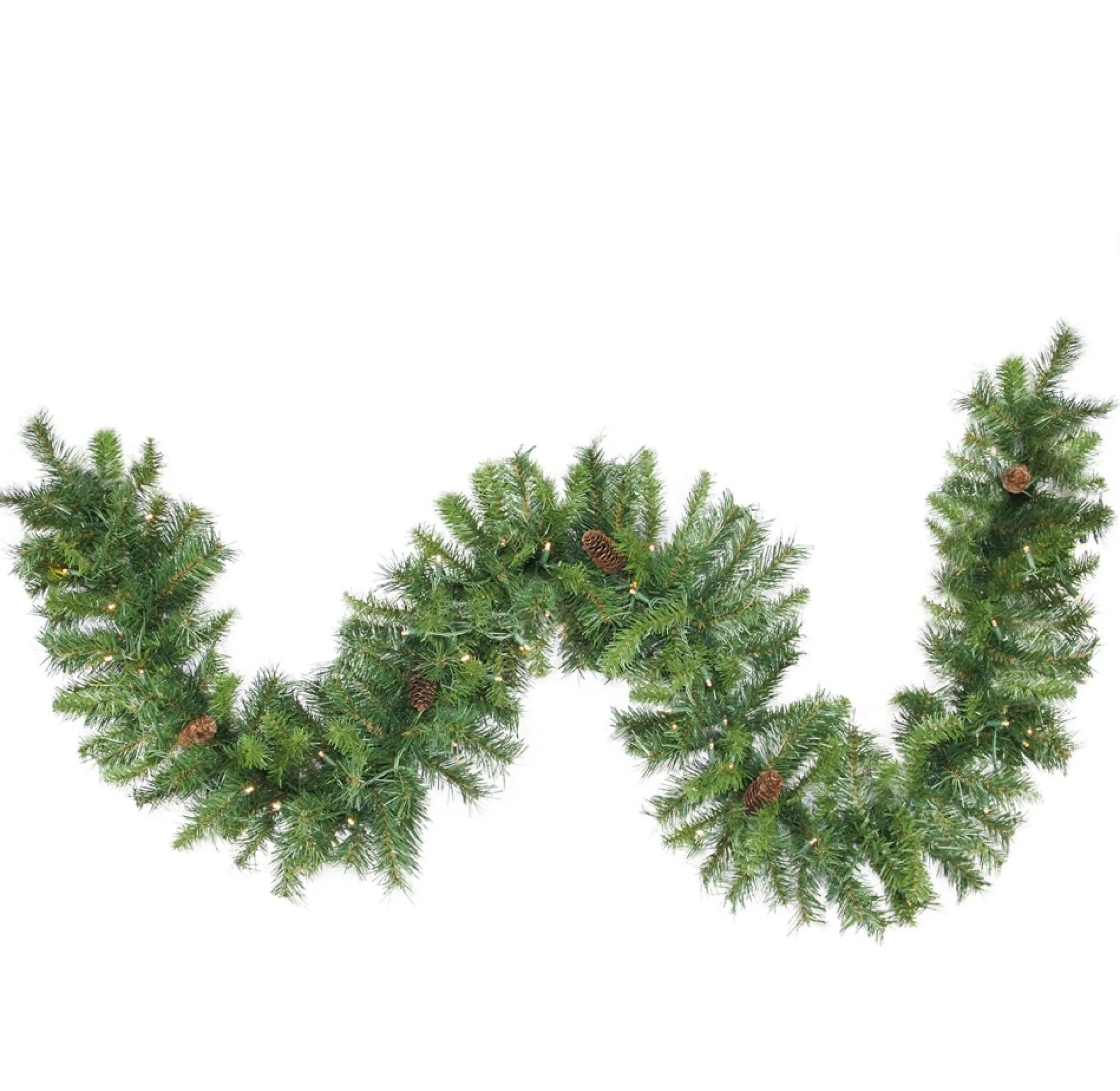 50' X 12" Pre-Lit Dakota Pine Artificial Christmas Garland - Warm White Led Lights