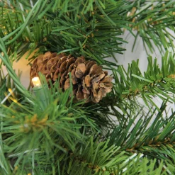 50' X 12" Pre-Lit Dakota Pine Artificial Christmas Garland - Warm White Led Lights
