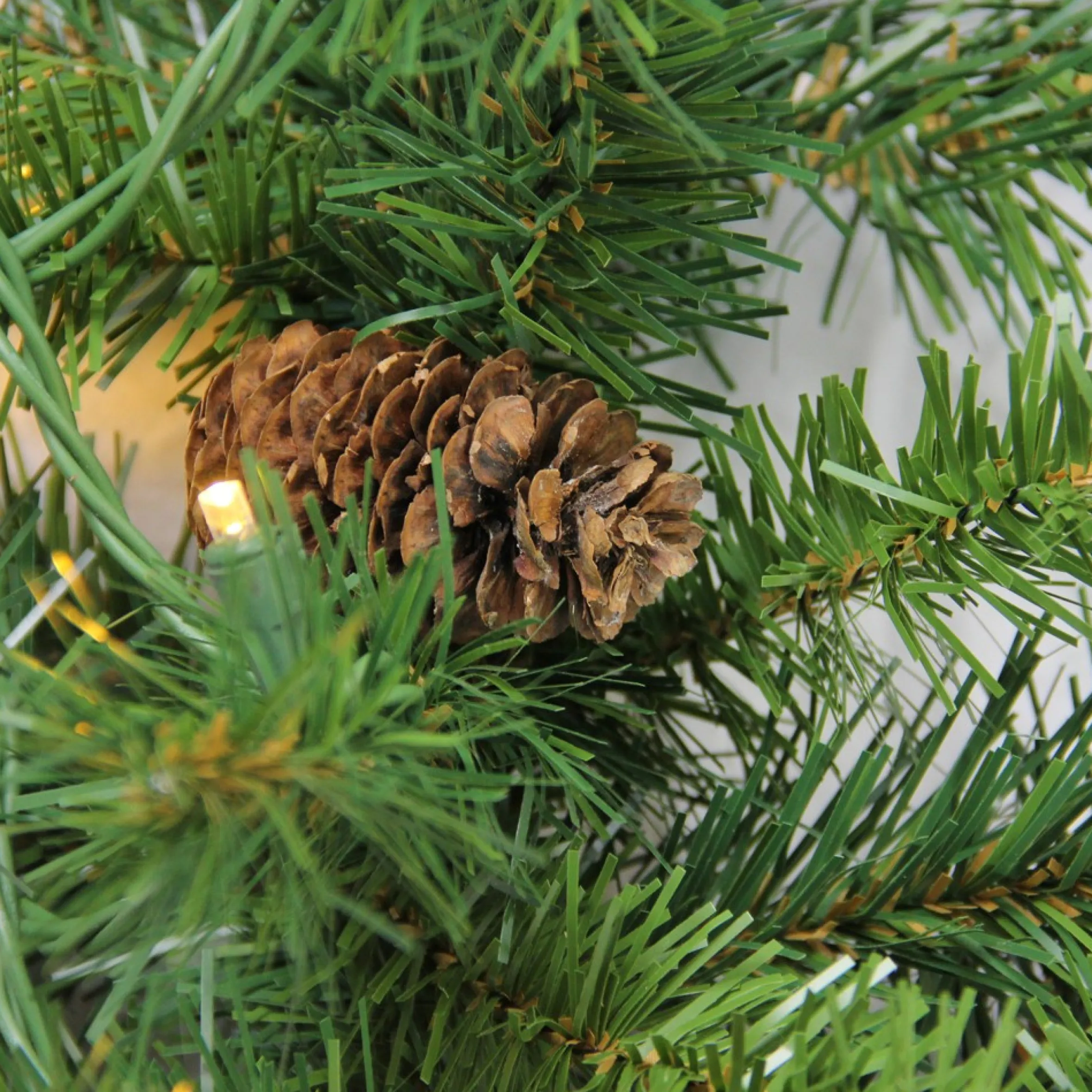 50' X 12" Pre-Lit Dakota Pine Artificial Christmas Garland - Warm White Led Lights