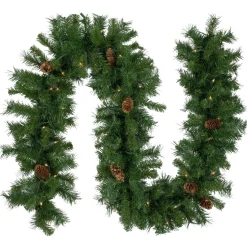 9' X 12" Pre-Lit Dakota Red Pine Artificial Christmas Garland - Clear Dura Lights