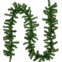 9' X 10" Pre-Lit Dorchester Pine Artificial Christmas Garland, Clear Lights