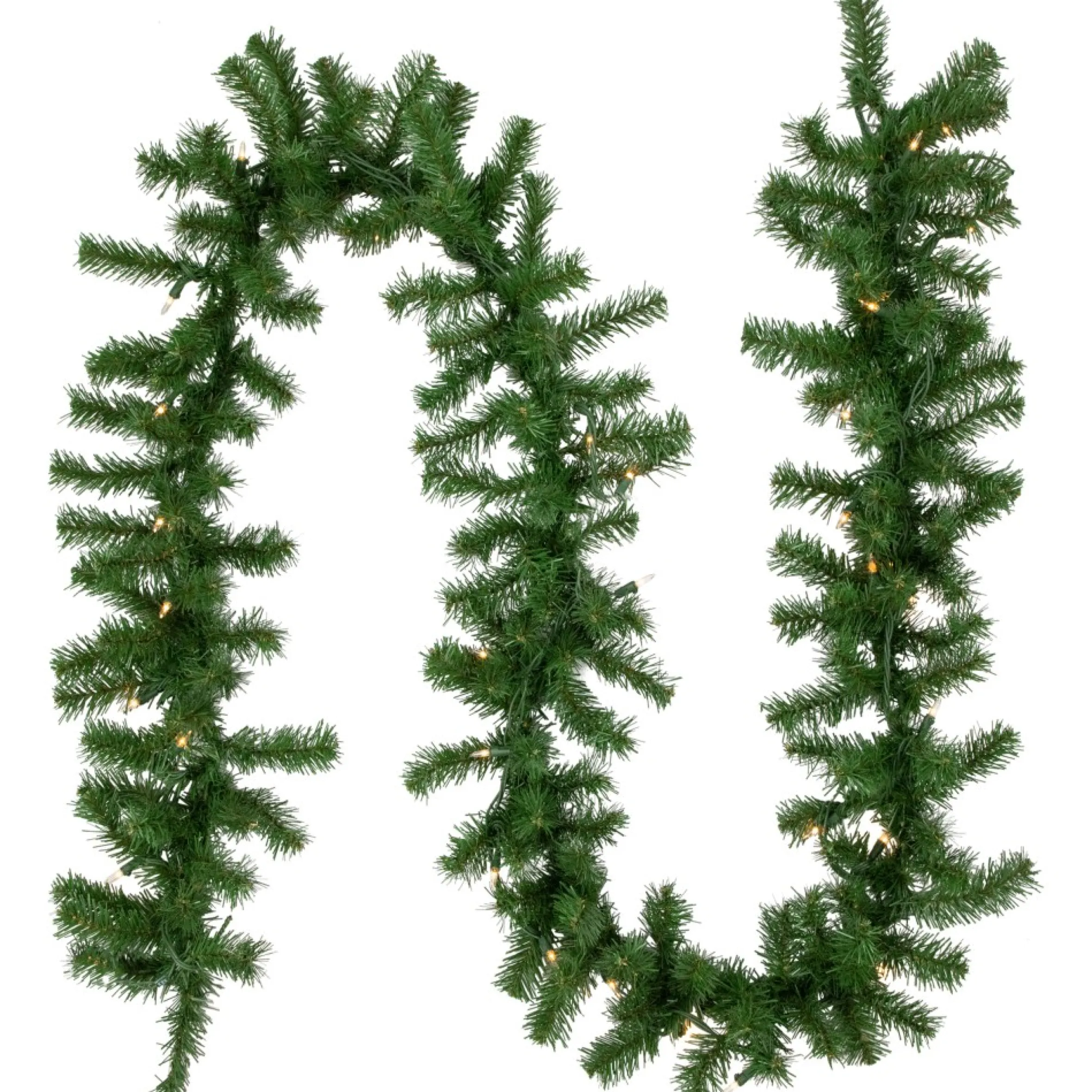 9' X 10" Pre-Lit Dorchester Pine Artificial Christmas Garland, Clear Lights