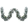 9' X 10" Pre-Lit Flocked Pine Artificial Christmas Garland - Multi Color Lights